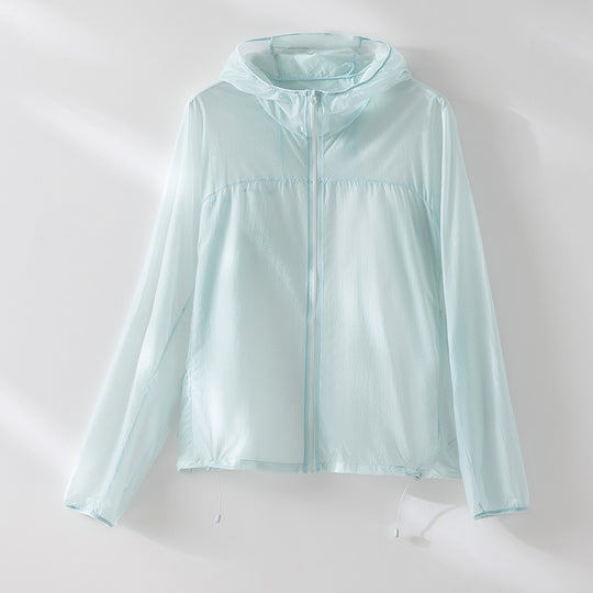 Damen Federleichte Kapuzenjacke aus Mikrofasern mit Kordelzug Nord Taschen