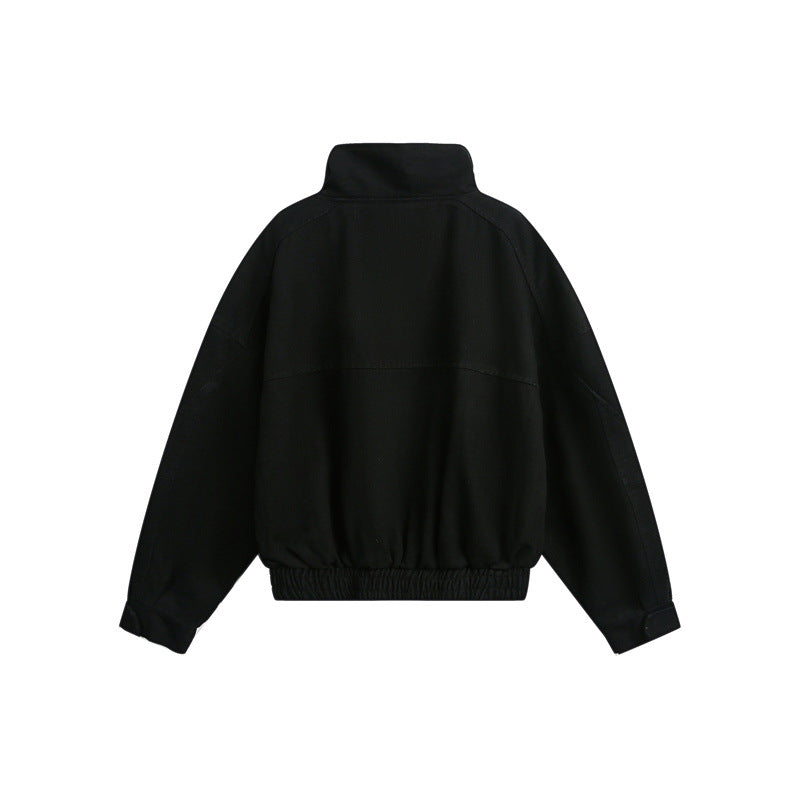 Unisex Kurz geschnittene Boxy-Outdoorjacke mit versteckter Reißverschlussblende, hohem Stehkragen und elastischem Bund Nord Taschen