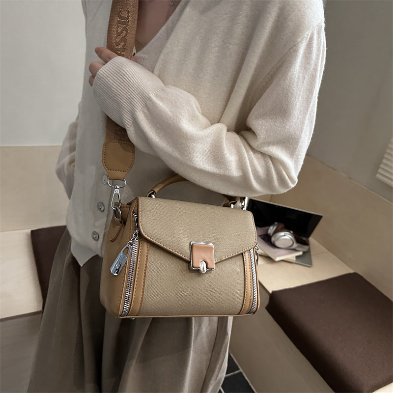 Damen elegante Handtasche mit praktischen Reißverschlussfächern Nord Taschen
