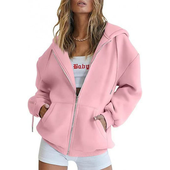 Damen Oversized Kapuzenjacke Nord Taschen