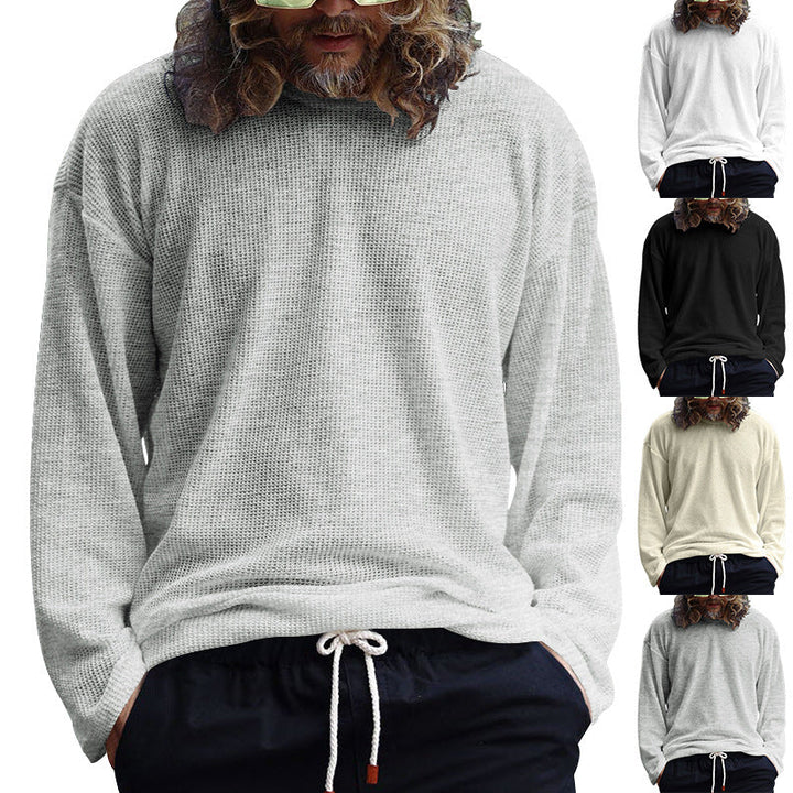 Herren Lässiges Langarmshirt aus atmungsaktivem Strukturstoff