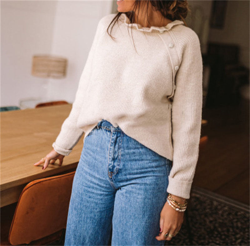 Damen Modischer Freizeitpullover Nord Taschen