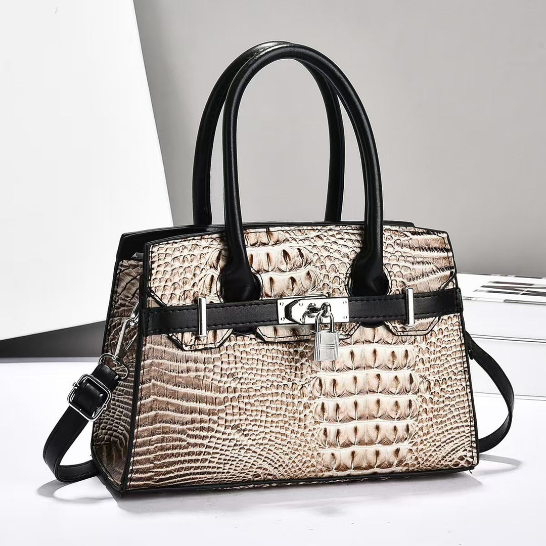 Damen modische Handtasche mit eleganter Krokodilprägung Nord Taschen