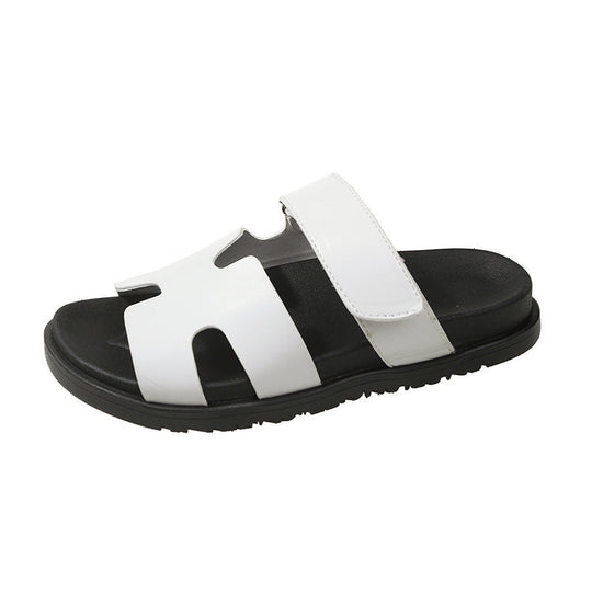 Damen komfortable Veloursleder-Sandalen mit verstellbarem Klettverschluss und rutschfester Sohle Nord Taschen