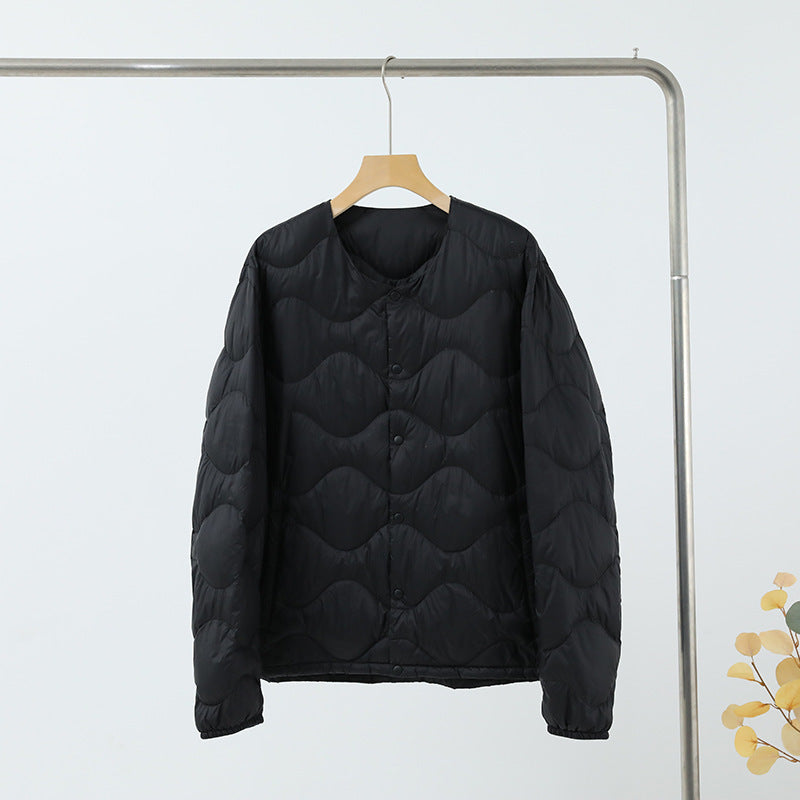 Damen Ärmellose Thermo‑Steppweste mit wellenförmiger Steppung und Druckknopfverschluss Nord Taschen