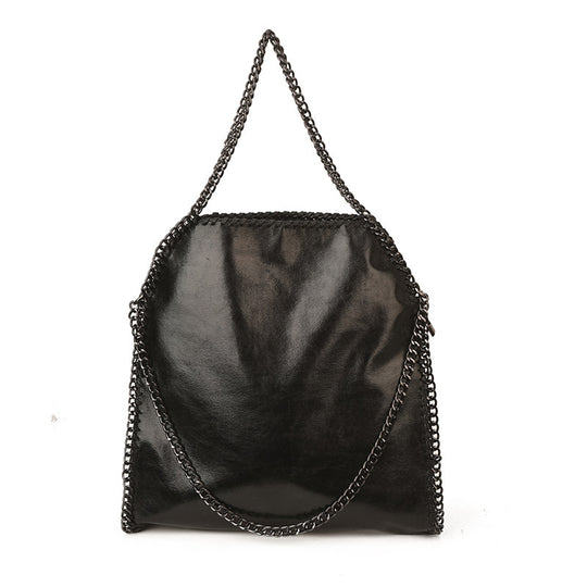 Damen Metallic Handtasche mit Kettenakzent und modischem Design Nord Taschen