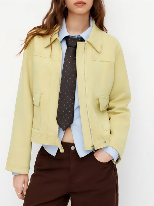 Damen Modische Short-Jacke Nord Taschen