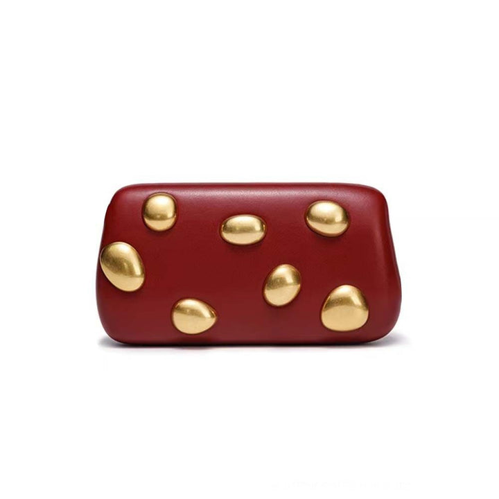 Damen elegante Clutch Tasche mit goldenen Akzenten Nord Taschen
