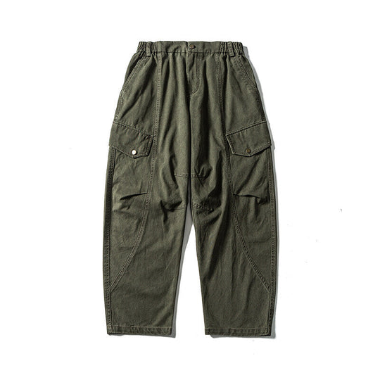 Herren Lässige Workwear-Cargohose mit Gummibund und aufgesetzten Klappentaschen Nord Taschen