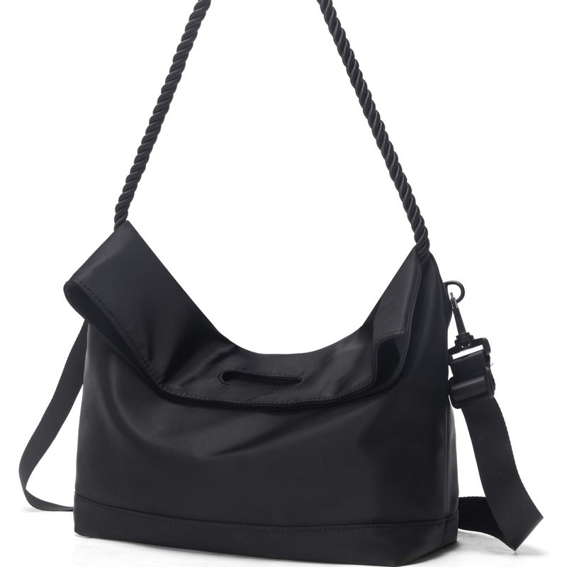 Damen elegante Hobo-Tasche aus robustem Material mit geflochtenem Trageriemen Nord Taschen