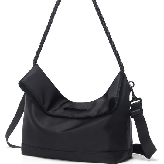 Damen elegante Hobo-Tasche aus robustem Material mit geflochtenem Trageriemen Nord Taschen
