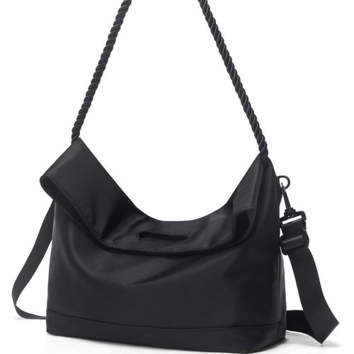 Damen elegante Hobo-Tasche aus robustem Material mit geflochtenem Trageriemen Nord Taschen