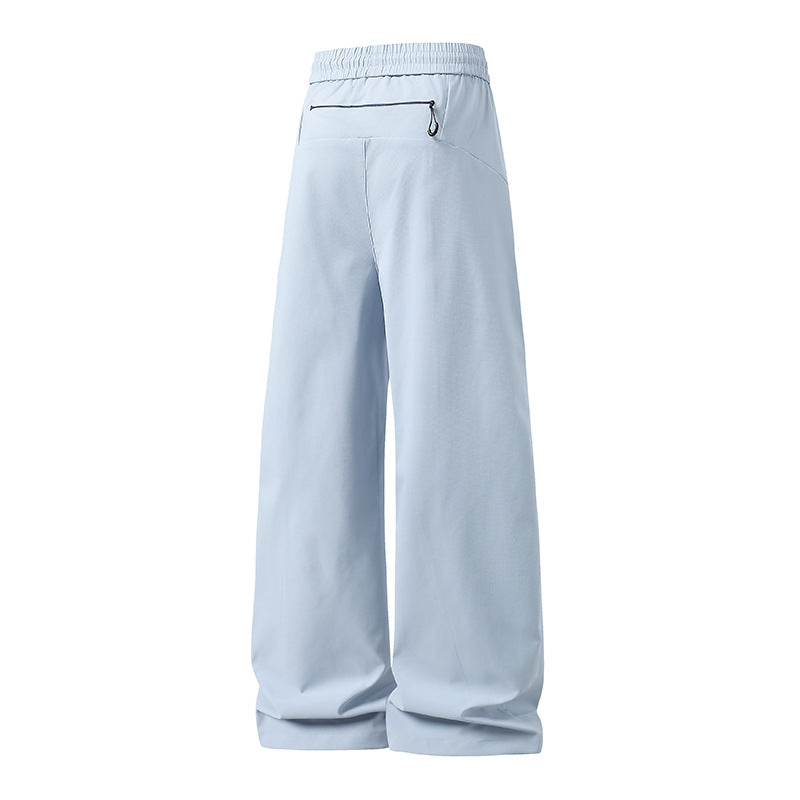 Herren Weite Utility-Jogginghose aus Funktionsnylon mit Kordelzug, Reißverschlusstaschen & kontrastierenden Nahtleisten Nord Taschen