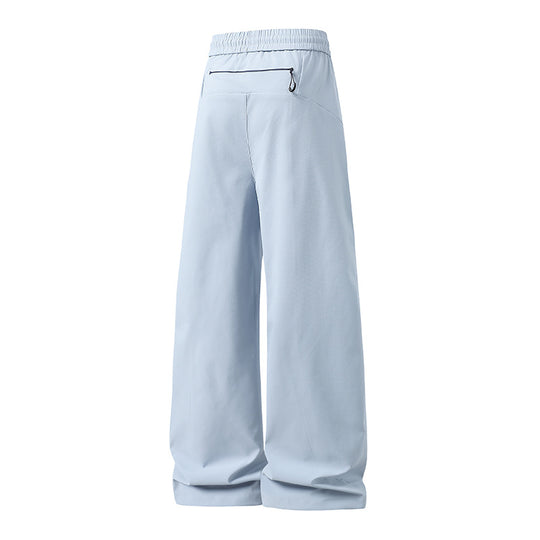 Herren Weite Utility-Jogginghose aus Funktionsnylon mit Kordelzug, Reißverschlusstaschen & kontrastierenden Nahtleisten Nord Taschen