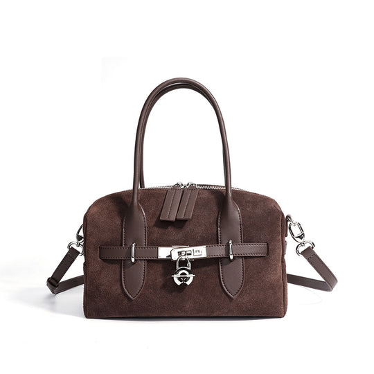 Damen modische Handtasche aus feinem Wildleder mit verstellbarem Schulterriemen Nord Taschen