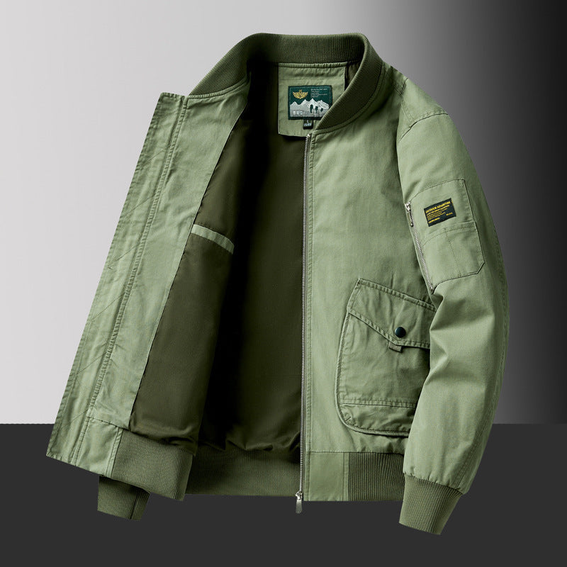 Herren Pilot‑Bomberjacke im Urban‑Utility‑Stil mit großen Klapp‑Pattentaschen und Ärmel‑Reißverschlusstasche Nord Taschen