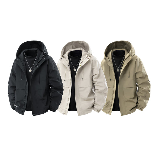 Herren Wasserabweisende urbane Parka‑Jacke mit verstellbarer Kapuze und Multifunktions‑Taschen Nord Taschen