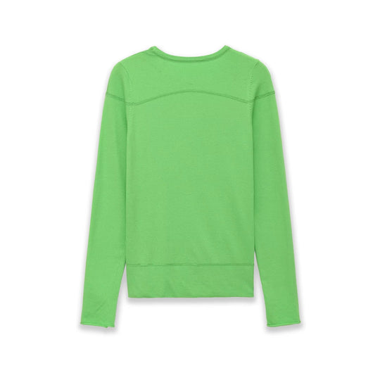 Damen Leichter Feinstrickpullover mit Rundhalsausschnitt und dekorativen Nahtdetails Nord Taschen
