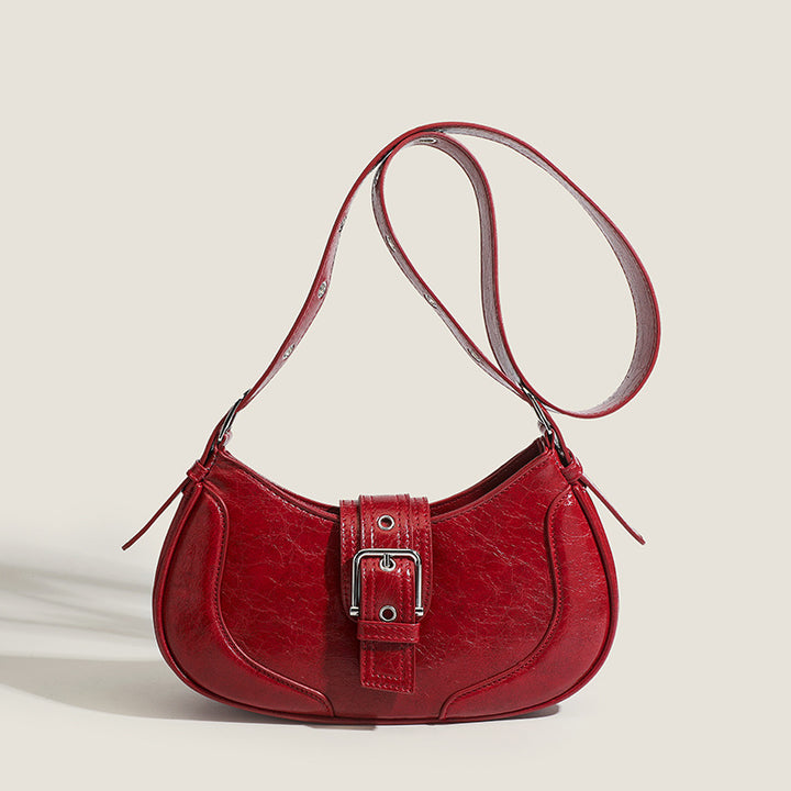 Damen Umhängetasche mit elegantem Schnallenverschluss und strukturierter Oberfläche Nord Taschen