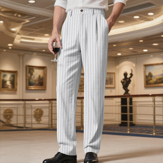 Herren elegante Streifenhose mit hohem Tragekomfort und stilvollem Design