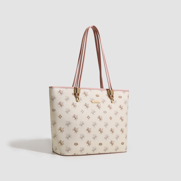 Damen Tote-Tasche mit eleganter Pferdemusterung und stabilen Tragegriffen Nord Taschen