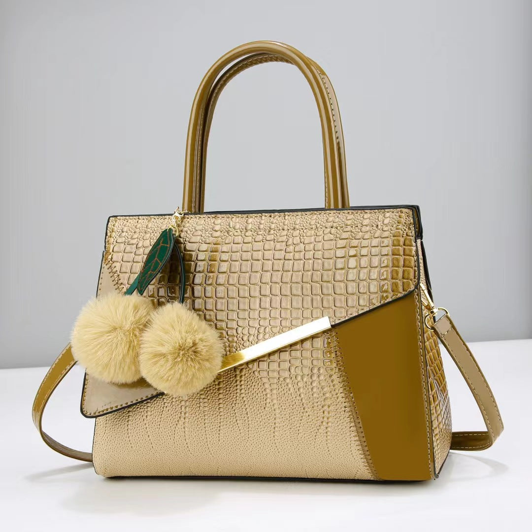 Damen Designer-Handtasche mit strukturiertem Kunstleder und raffinierten Akzenten Nord Taschen