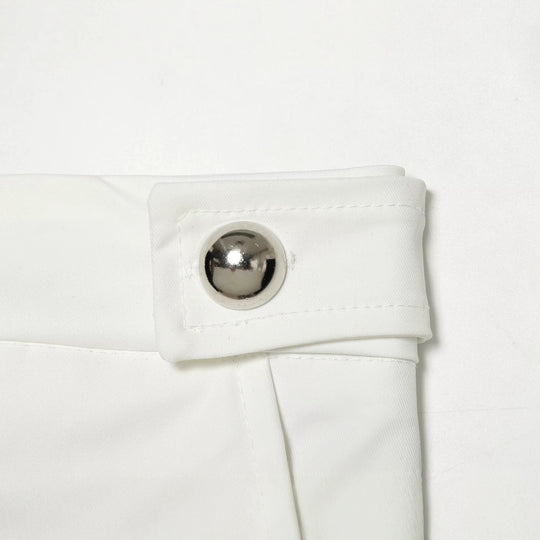 Damen Hochgeschnittene weite Hose mit sichtbarer Knopfleiste und Bundriegel Nord Taschen