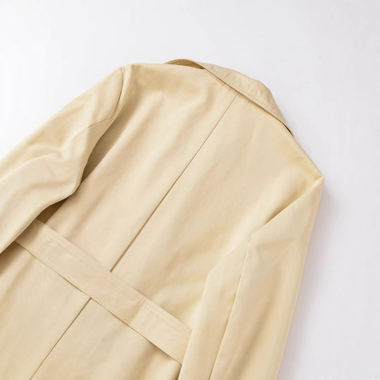 Damen Midi-Trenchcoat aus leichtem Funktionsstoff mit Bindegürtel und Sturmklappe Nord Taschen
