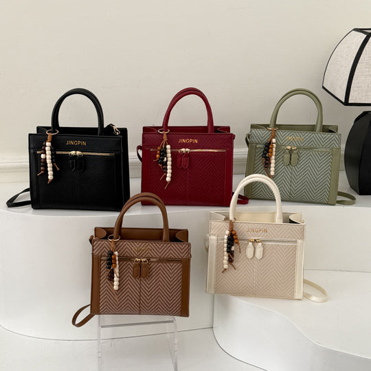 Damen elegante Tragetasche mit strukturiertem Gewebemuster Nord Taschen