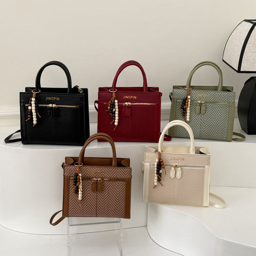 Damen elegante Tragetasche mit strukturiertem Gewebemuster Nord Taschen