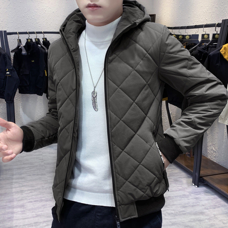 Herren Stepp-Kapuzenjacke im Slim-Fit mit Diamantsteppung und thermischer Isolierung Nord Taschen