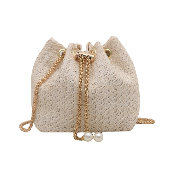 Damen Beuteltasche mit elegantem Kordelzug und luxuriösem Kettenhenkel Nord Taschen