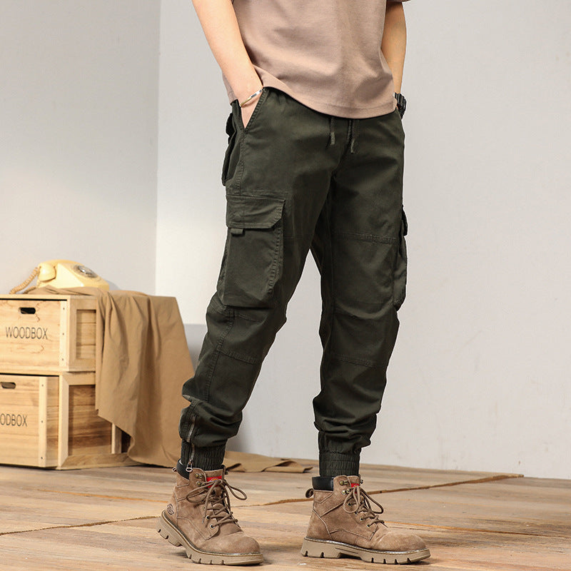 Herren Tapered-Cargo-Joggerhose mit verstärkten Kniepartien und elastischem Saum Nord Taschen