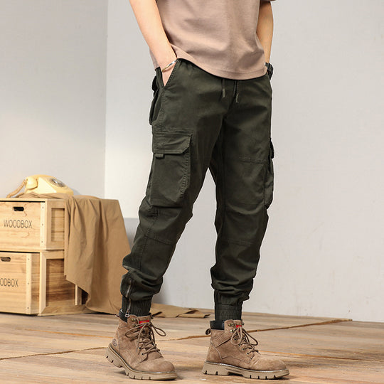 Herren Tapered-Cargo-Joggerhose mit verstärkten Kniepartien und elastischem Saum Nord Taschen