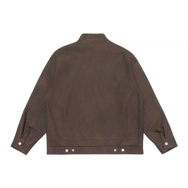 Unisex Boxy-Hemdjacke im Worker‑Stil mit Stehkragen, Frontreißverschluss und Pattentaschen Nord Taschen
