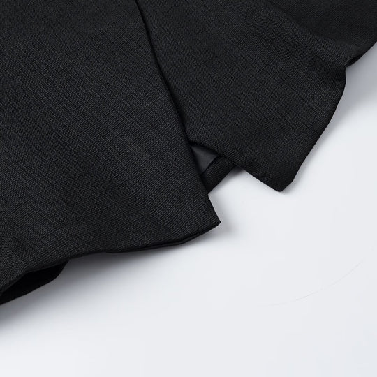 Damen Taillierte ärmellose Blazerweste mit asymmetrischer Überlappung Nord Taschen