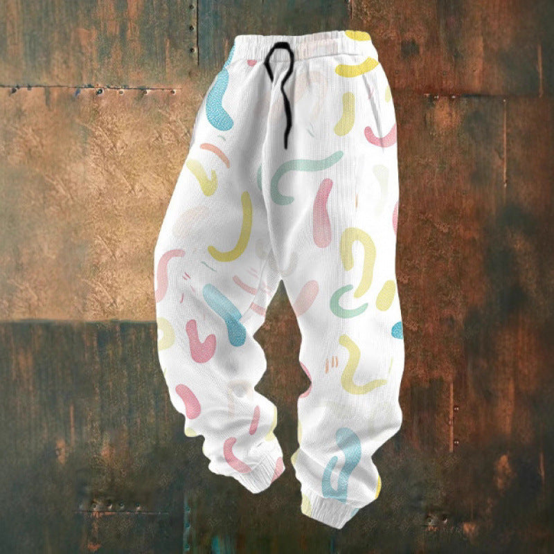Damen Bequeme Freizeithose mit kreativem Druck Nord Taschen