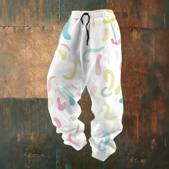 Damen Bequeme Freizeithose mit kreativem Druck Nord Taschen