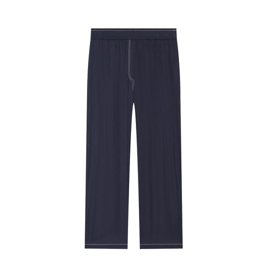 Damen Relax-Loungehose aus Crêpe-Viscose mit weitem Bein und elastischem Bund Nord Taschen