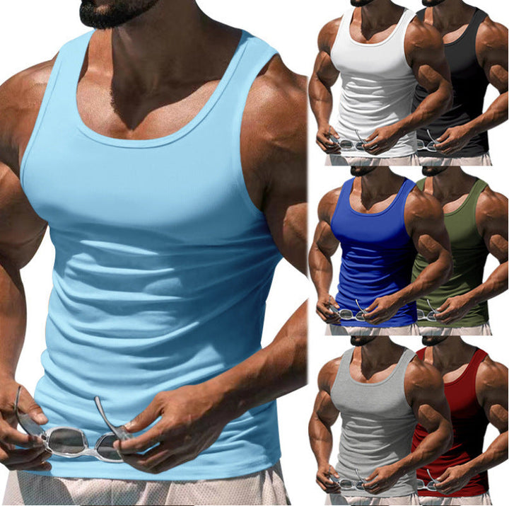 Herren nan figurbetontes funktionales Tanktop mit hohem Armausschnitt und Stretchjersey