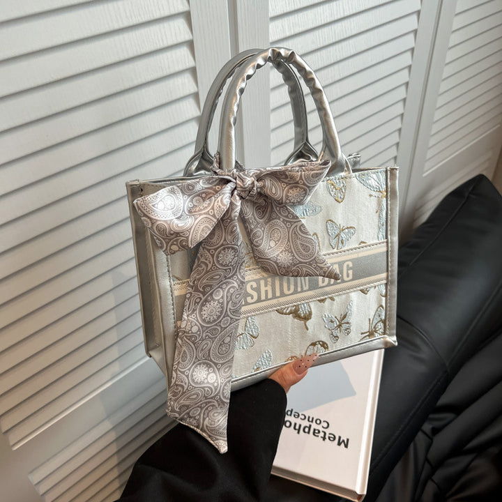 Damen Mini-Henkeltasche mit einzigartigem floralem Design und elegantem Schleifenakzent Nord Taschen