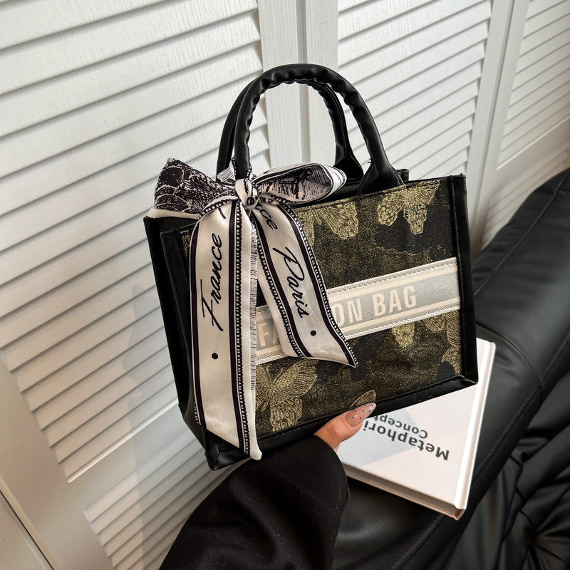 Damen Mini-Henkeltasche mit einzigartigem floralem Design und elegantem Schleifenakzent Nord Taschen