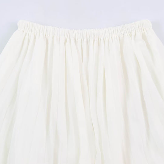 Damen Plissierter Maxi-Rock aus Chiffon mit elastischem Bund Nord Taschen