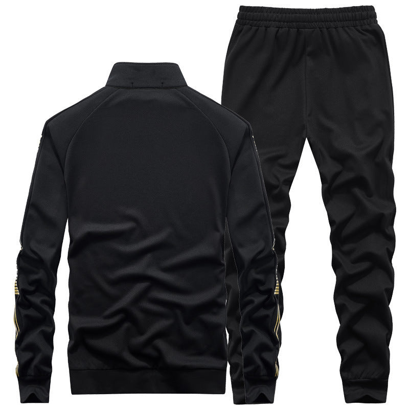 Herren Trainingsanzug‑Set mit Stehkragen und Slim‑Fit Jogginghose Nord Taschen
