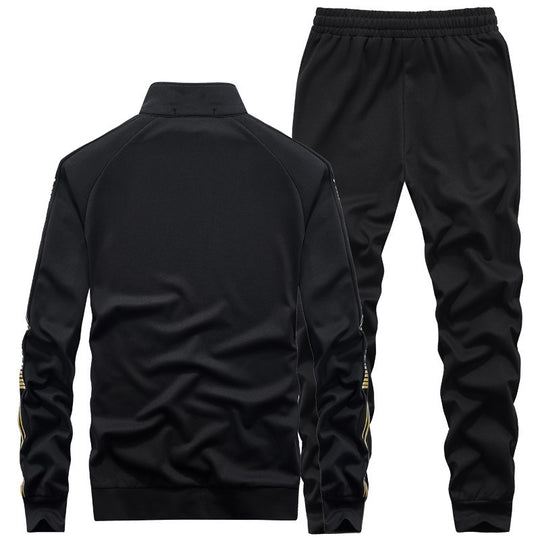 Herren Trainingsanzug‑Set mit Stehkragen und Slim‑Fit Jogginghose Nord Taschen
