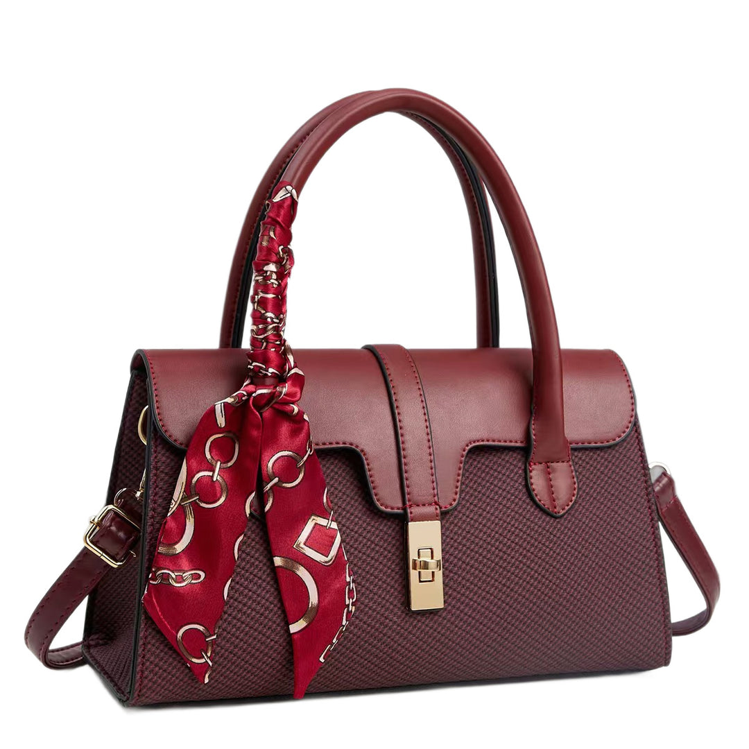 Damen Handtasche mit modischem Design und abnehmbarem Schal Nord Taschen