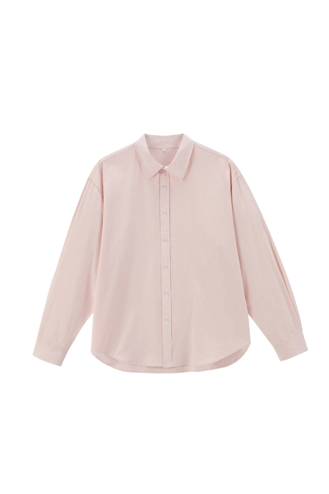 Damen Oversize Baumwollbluse mit Kentkragen und abgerundetem Saum Nord Taschen