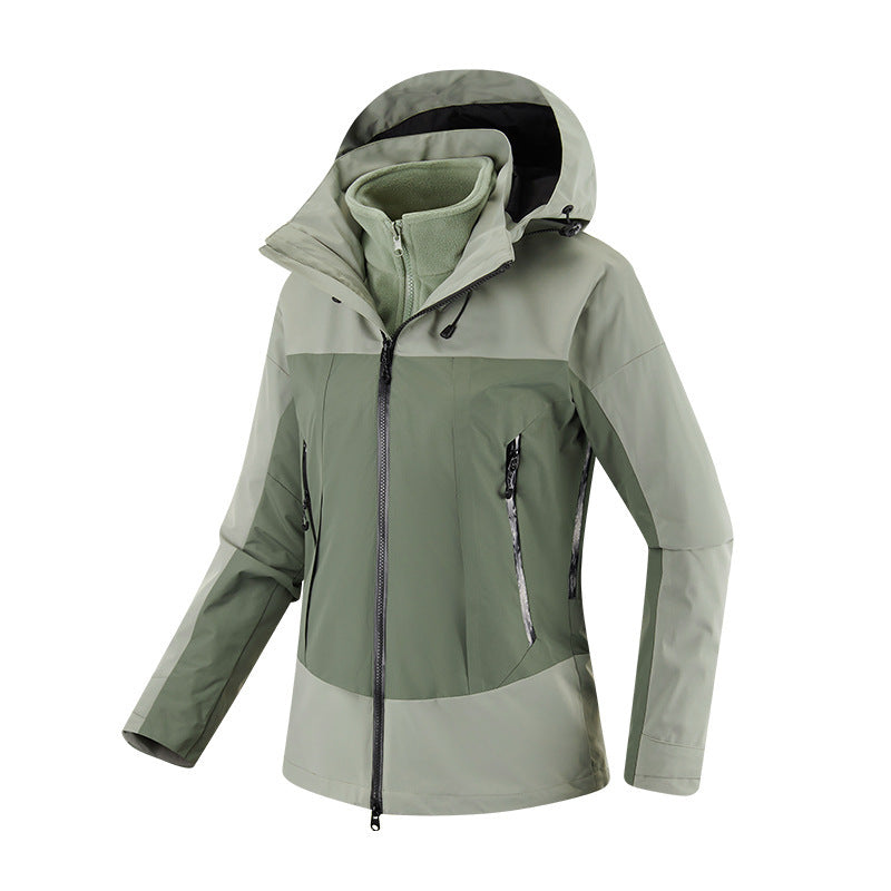 Damen Wetterfeste Urban-Trekkingjacke mit Thermo-Fleece-Inlay und verschweißten Reißverschlüssen Nord Taschen
