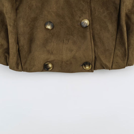 Damen Kurzjacke im Matrosen- und Military-Mix mit hohem Stehkragen, Epauletten und tailliertem Gummizug Nord Taschen