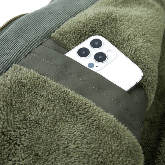 Herren wattierte Parka-Jacke mit Teddyfutter, Kapuze und multifunktionalen Taschen Nord Taschen